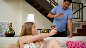 ”Horny babe caught wathing porn by brother-in-law feat. Harlow West”