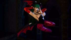 Morrigan Floats Pretty And Invites A Big Dick Into Her Mouth