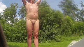nudist enjoying the summer sun