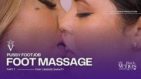 PT1 Sensual Foot Body Rub Leading to Intense Pussy Footjob Orgasm