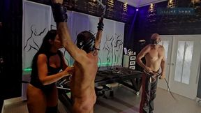 Bi Slave Hard Whipping Hard Caning by Femdom Maledom Part 2