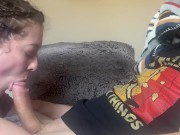 Hippy PAWG DEEPTHROATS dick while Gamer BF plays