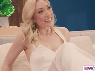 Bride maids Octavia Red Ivy Ireland and Karina Valentina all want to become maid of honor.Blonde bride Lily Labeau will choose the best pussy licker