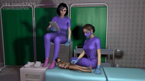 Giantess Medical Foot Smelling Procedure and Ballbusting