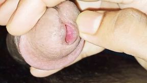 Teen boy playing with his bigger size dick