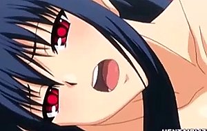 Busty hentai gets squeezed her bigtits and licked her w