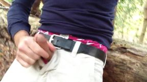 Caught Jerking-off In The Woods. I Found This Video Of Me Jacking Off When Someone Walks Up On Me