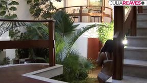 Sexy babe with colossal ass sucks massive cock then gets drilled hard