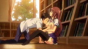 Anime grand tits chick rammed in library