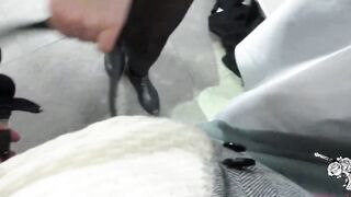 Outside Remote Control Dildo and Final Oral Sex into a Changing Room - B&C