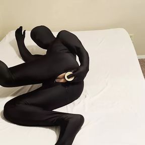 Zentai Dildo Fun