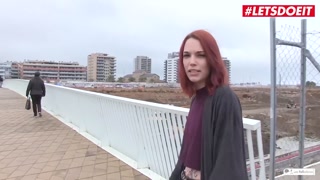 LETSDOEIT - Hot Spanish Redhead Pornstar Fucks A Fan And Swallows His Load