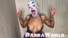 submissive ebony clown slut sucks and fucks her bbc master facial piss