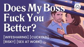 ASMR Audio Porn: Wife Fucks Husband’s Boss at Work – Cuckold Hotwife Fantasy