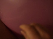 Jerking off Balloon and cum
