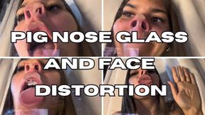 PIG NOSE GLASS & FACE DISTORTION KISSES