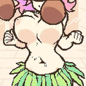 CocoNut Shake - Pixel Hentai game &ndash; Huge breasts, beach milking