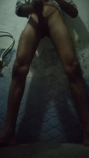 Masterbating by watching porn video at my bathroom