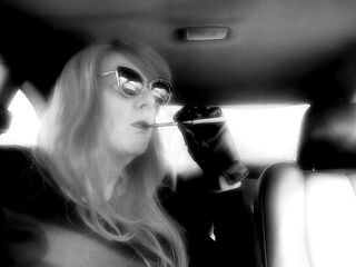 I AWAIT FOR U --- LENGTHY CIGARETTE SMOKNG IN A HOLDER