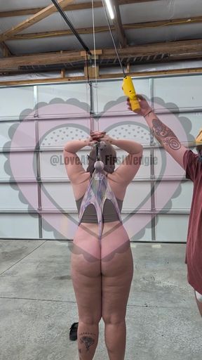 Nerd gets a wedgie exposing her big ass and big tits