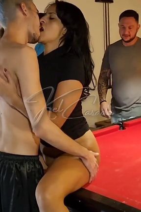 The Hot Girls Wanted to Learn How to Play Pool and Ended up Getting a Dick