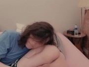 Sissy femboy fingered by trans girl until she cums