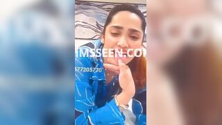Hot Indian Babe Aditi Mirstry Licks Ice-Cream Like A Pro - Sensual Desi Blow Job