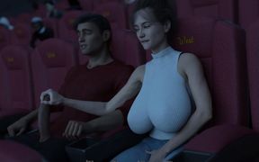 MILF Stepmom's Handjob in Dark Movie Theater - Shadows of Deceit - E08 Special
