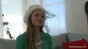 18 Year Old in Her First Gangbang Ever!!!