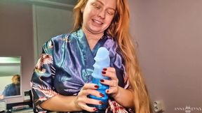 Stretching My Pussy on a Huge Fantasy Dildo