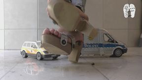 Two cars under Christins Mules floor view