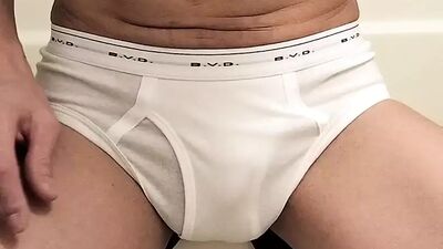 I put on a brand new pair of briefs and ejaculated inside them to soak in my semen!