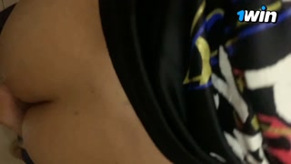 first time making sex video in a public restroom and full of people - too risky