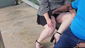 let a stranger lifted my skirt and rubbed my pussy at the bus stop - big butt, big ass, bbw ssbbw, big booty white girl, bust a nut