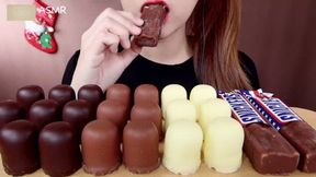 Asian Goddess Princess Yani ASMR Chocolate Feast Pt 7 in HD Frozen Snickers Ice Cream LOVERS Food Porn Fetish Chewing Licks Noisy Swallowing Close-Up No Talking tight Red Lips