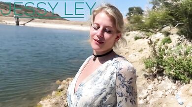 Hot blonde gets hard fucked doggy style on public beach blowjob cum in mouth