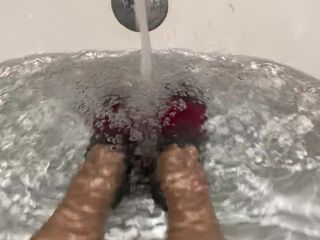 Soaked Sock Fetish in Muscular Ankle Socks