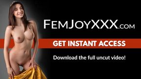 Sultry brunette Connie Carter moans while fingering her wet pussy