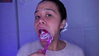 I brush my teeth deeply, spit in glass, Lila Jordan