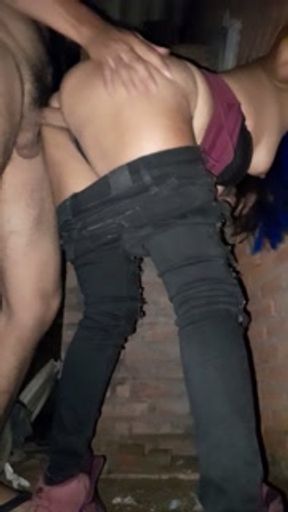 Hot Chica on the street after the party! I couldn't stand it for 3 minutes when I opened my legs.