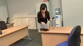 Big boobed office whore is eager to ride a perfect meat pole