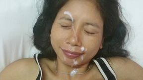 asian girlfriend amateur face fucking facial cumshot cumface