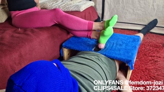 Cockbox CBT ballbusting and cock trampling cumshot , amateur femdom sockjob