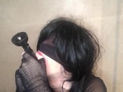 Blind masked tranny throat hard trash swallow attempt (part 3) Final