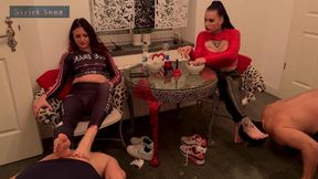 Lady Zara Miss Alessa Milano Bare Foot Licking Bare Foot Food Crushing Bare Foot Gagging Spitting Humiliation part 2 WMV