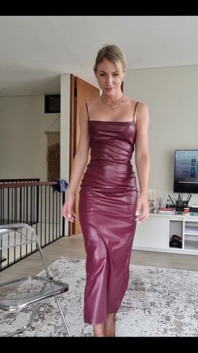 My New Leather Dress. How Do You Like It?