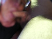 Kinky foot and dick play in camper, at public park