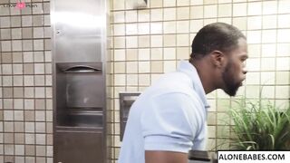 waiter gets served a big round ass