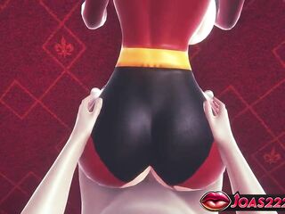 porn animation with helen parr (the incredibles) large boobs and booty. hard banging in ebony nylons doggy style, close-ups of a taut moist twat with a huge spunk flow