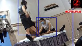 MASSAGE PARLOUR BEHIND THE SCENES: DOUBLE BALLKICKING HANDJOB
